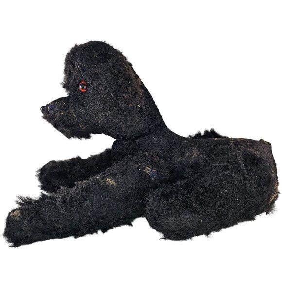 Vintage Articulated Snobby Black Poodle 14" Tall AS IS READ Steiff Hermann - Picture 1 of 12